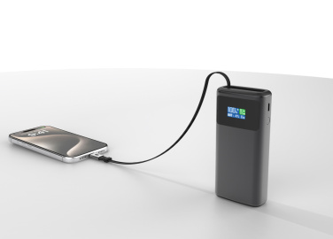 Logotrade reklaminiai produktai nuotrauka: „Quantum RCS“ itin greita PD45W 10 000 mAh išorinė baterija su ekranu