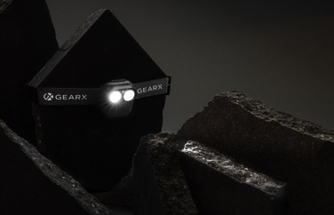 Logotrade dovana nuotrauka: „Gear X RCS“ plastikinis galvos žibintuvėlis su judesio jutikliu