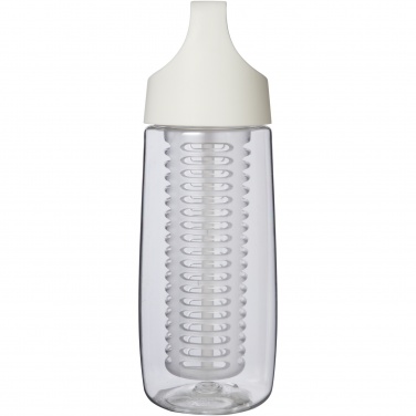 Logotrade ziemassvētku dāvanas foto: HydroFruit 700 ml otrreizēji pārstrādāta plastmasas sporta pudele ar pārslēdzamu vāku un infūziju