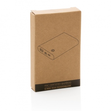 Logotrade dāvanas foto: Bambusa 5000 mAh jaudas banka