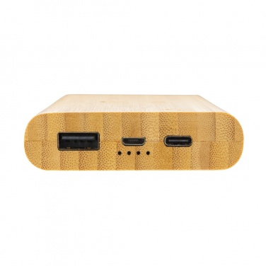 Logotrade ziemassvētku dāvanas foto: Bambusa 8000 mAh 5W bezvadu barošanas akumulators