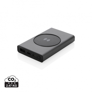 Logotrade Ideja dāvanas foto: Terra RCS pārstrādāta alumīnija 5000 mAh jaudas banka 5W bezvadu