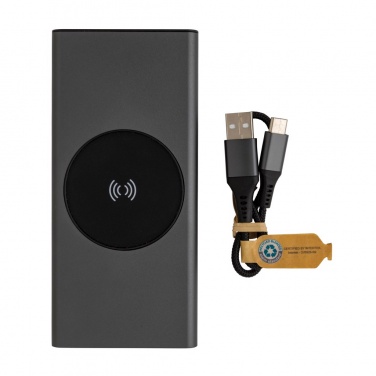 Logotrade logo dāvanas foto: Terra RCS pārstrādāta 18W alumīnija 10000 powerbank 10W