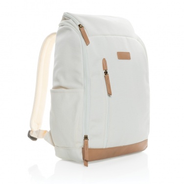 Logotrade Ideja dāvanas foto: Impact AWARE™ 16 unces. pārstrādāta audekla 15" klēpjdatora mugursoma