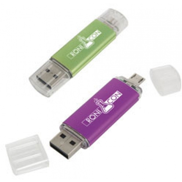 Logotrade logo dāvanas foto: Metāla un plastmasas OTG USB zibatmiņa