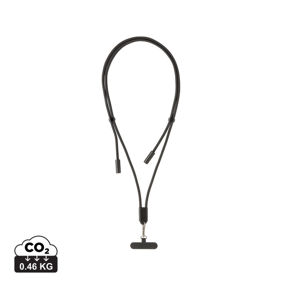 Logotrade Ideja dāvanas foto: LoopAmp RCS RPET regulējams telefona vads ar 60 W kabeli