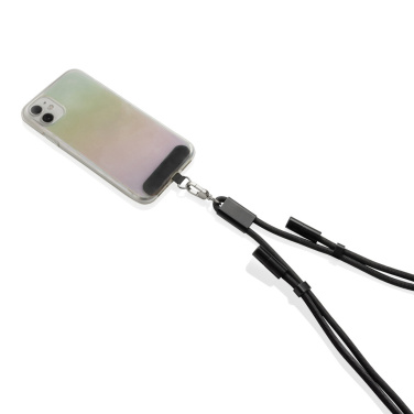 Logotrade ziemassvētku dāvanas foto: LoopAmp RCS RPET regulējams telefona vads ar 60 W kabeli