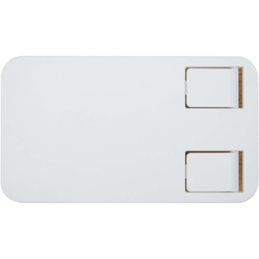 Logotrade biznesa dāvanas foto: Alfirk pārstrādātas plastmasas saliekams galda telefona statīvs ar bambusa detaļām