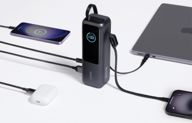 Logotrade biznesa dāvanas foto: Anker Power Bank 25.000 mAh 165W, iebūvēts izvelkams kabelis