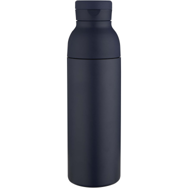 Logotrade Ideja dāvanas foto: Illuminate 650 ml RCS pārstrādāta dubultsienu nerūsējošā tērauda ūdens pudele ar 3 daļu vāku komplektu