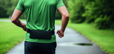 Logotrade biznesa dāvanas foto: Sporta jostas soma 600D RPET