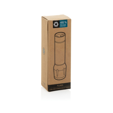 Logotrade dāvanas foto: Flara RSC pārstrādātas plastmasas USB uzlādējama lukturītis