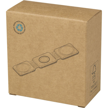 Logotrade korporatīvās dāvanas foto: Armus 3-in-1 15W salokāms bezvadu lādētājs no pārstrādātas plastmasas