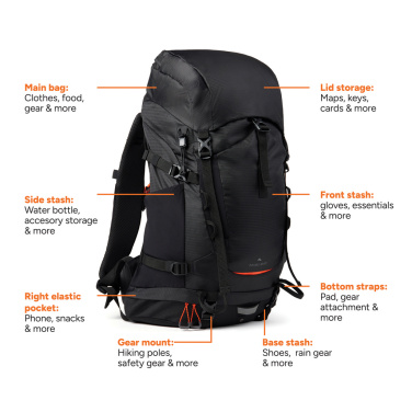 Logotrade logo dāvanas foto: Nordic Drift Trail RCS mugursoma 33L