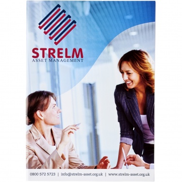 Логотрейд pекламные подарки картинка: Блокнот Desk-Mate® формата A5 с покрытой пленкой обложкой