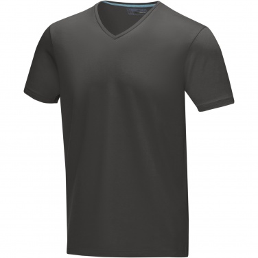 Лого трейд pекламные cувениры фото: Kawartha short sleeve men's organic V-neck t-shirt