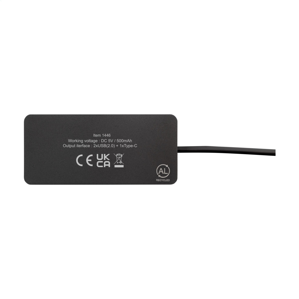 Лого трейд pекламные продукты фото: USB-концентратор Tecco GRS из переработанного алюминия