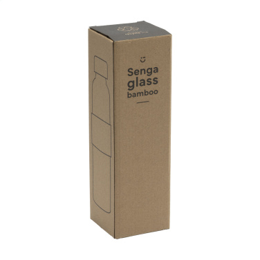 Лого трейд pекламные подарки фото: Бутылка для питья Senga Glass Bamboo 500 мл
