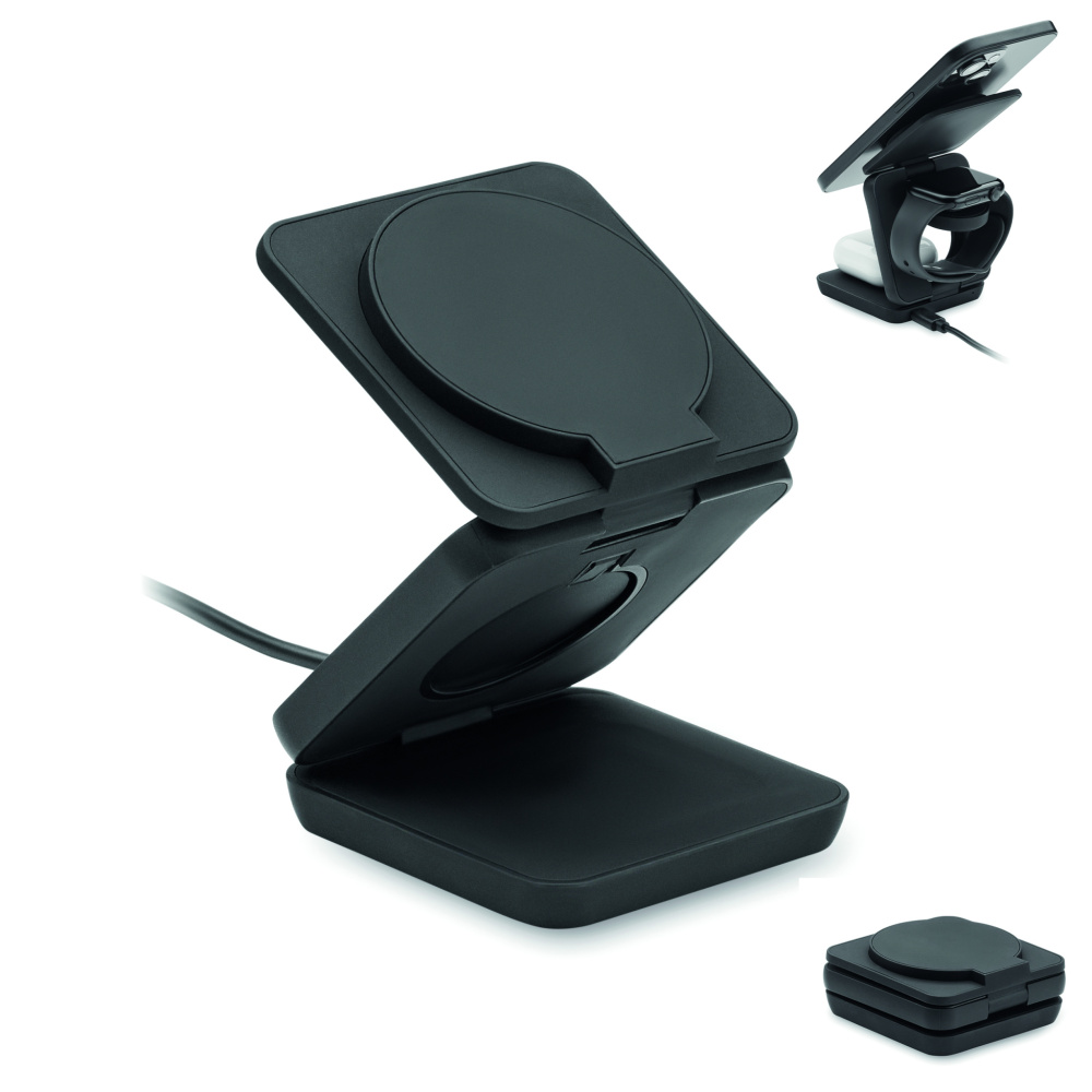 Логотрейд pекламные подарки картинка: 3in1 foldable charging station
