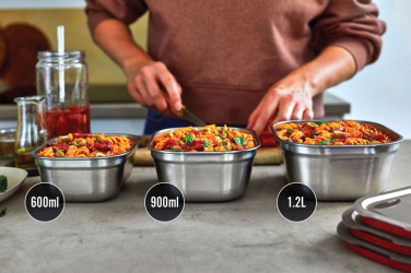 Лого трейд бизнес-подарки фото: Черный + Blum набор из 3-х контейнеров для хранения еды (маленький, средний, большой)