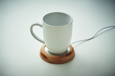 Лого трейд pекламные cувениры фото: Bamboo mug warmer with USB