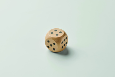 Логотрейд pекламные cувениры картинка: Schima wooden dice 3cm dia