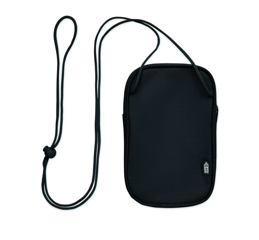 Логотрейд pекламные cувениры картинка: RPET cross body travel pouch