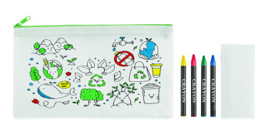 Лого трейд pекламные подарки фото: Pencil case with 4 crayons
