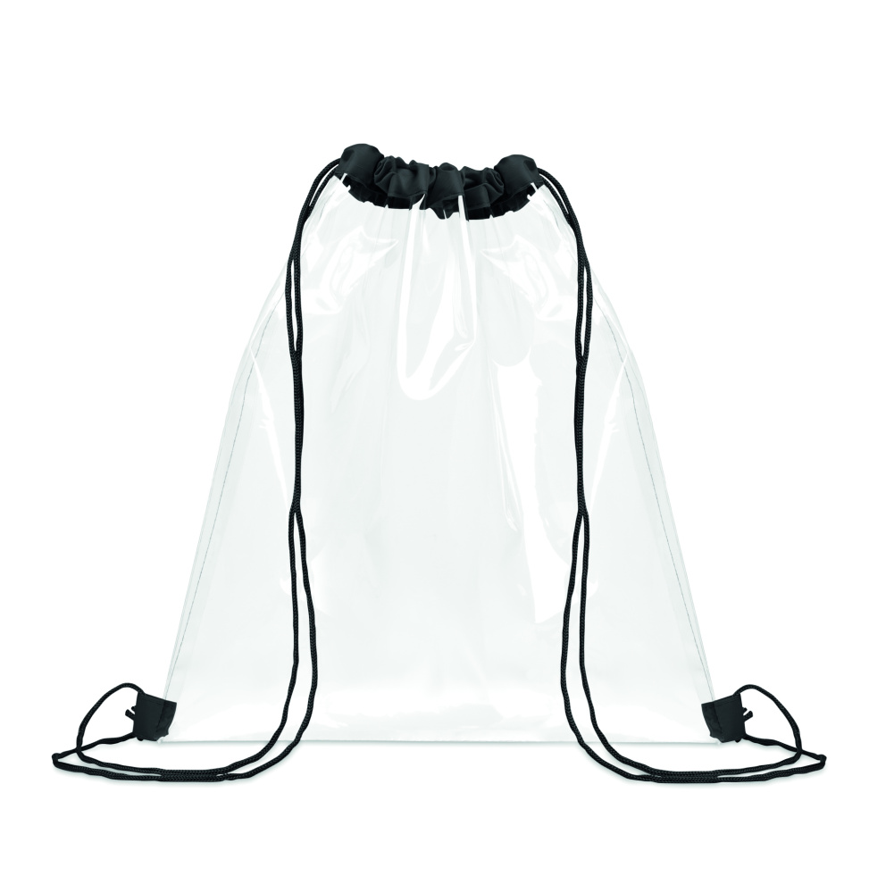 Лого трейд pекламные продукты фото: Transparent drawstring bag