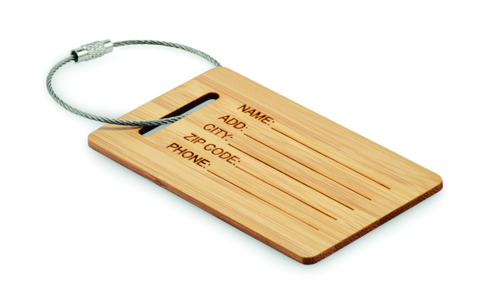 Логотрейд бизнес-подарки картинка: Bamboo luggage tag