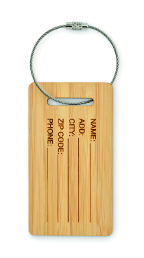 Логотрейд pекламные cувениры картинка: Bamboo luggage tag