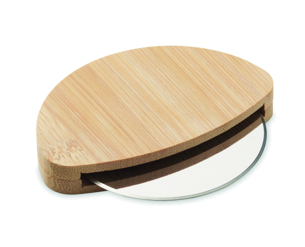 Логотрейд pекламные cувениры картинка: Round bamboo pizza cutter