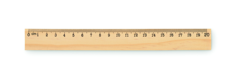 Лого трейд бизнес-подарки фото: Wooden ruler 20cm