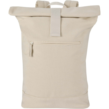 Логотрейд pекламные продукты картинка: Рюкзак Recanvas со сворачивающимся верхом для ноутбука с диагональю экрана 14 дюймов, изготовленный из переработанных материалов по стандарту GRS, объемом 16 л