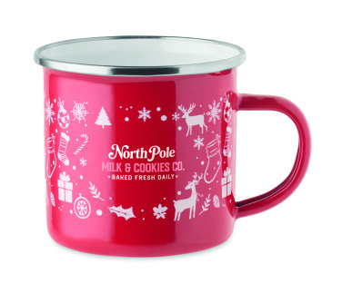 Логотрейд pекламные подарки картинка: Christmas enamel mug 300ml