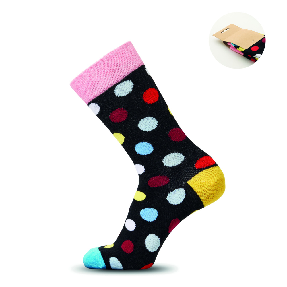 Лого трейд pекламные cувениры фото: Funny patterned socks