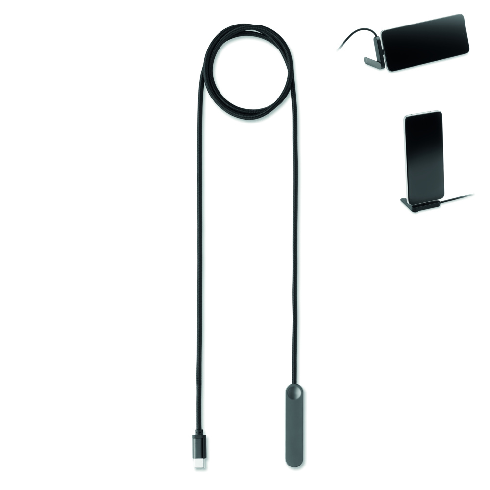 Лого трейд бизнес-подарки фото: 60W USB-C cable phone stand