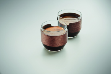 Логотрейд pекламные продукты картинка: Coffee glass set walnut grip