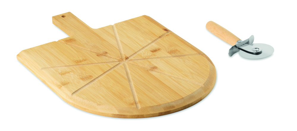 Лого трейд pекламные подарки фото: Bamboo pizza board & cutter