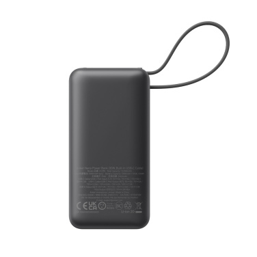 Лого трейд pекламные подарки фото: Внешний аккумулятор Anker Nano Power Bank 30 Вт, встроенный кабель USB-C.