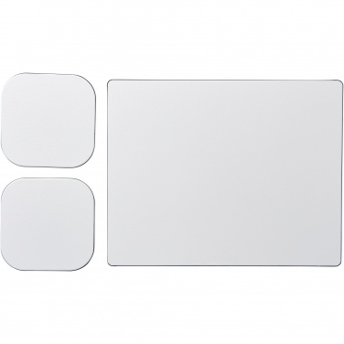 Logotrade profilprodukter bild: Brite-Mat® Set 3 med musmatta och underlägg