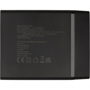 Logotrade profilprodukter bild: ADAPT 72 W PD-laddningsstation i återvunnen plast