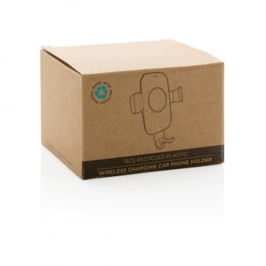 Logotrade presentreklam bild: Mobilhållare bil 10W trådlös laddning RCS återvunnen plast