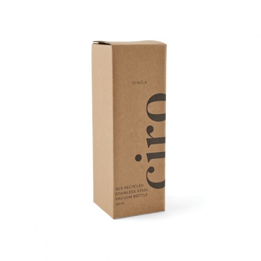 Logotrade reklamprodukter bild: VINGA Ciro RCS återvunnet stål vakuumflaska 300 ML