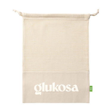 Logotrade profilprodukter bild: Natura Organic GOTS Mesh Bag (120 g/m²) fruktpåse