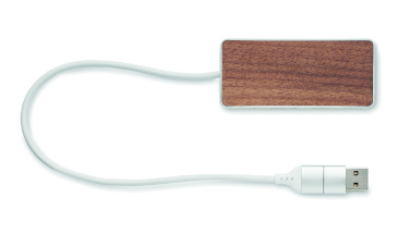Logotrade reklamprodukter bild: USB-hubb 4 portar 27,5 cm