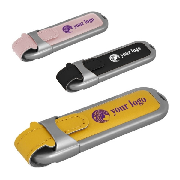 Logotrade profilreklam bild: USB-minne i läder