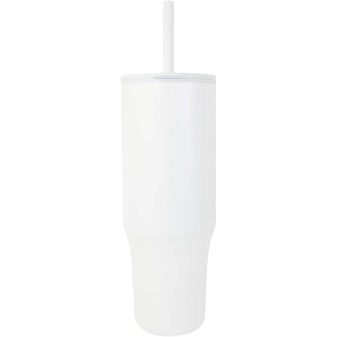 Logotrade reklamprodukter bild: Brady 900 ml RCS-certifierad isolerad mugg med silikonsugrör
