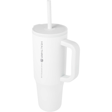 Logotrade profilreklam bild: Brady 900 ml RCS-certifierad isolerad mugg med silikonsugrör