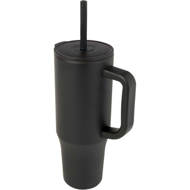Logotrade profilreklam bild: Brady 900 ml RCS-certifierad isolerad mugg med silikonsugrör
